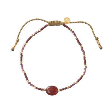 Bracelet Joyful doré - Grenat