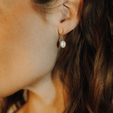 Boucles Lise dormeuses - Quartz rose