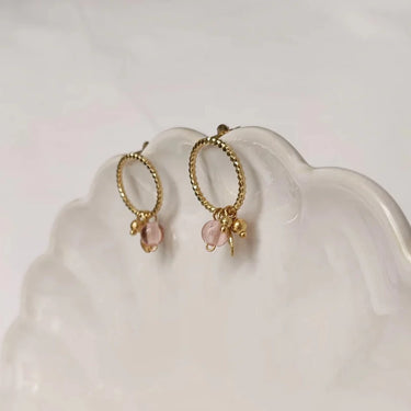 Boucles Margarette - rose ambré