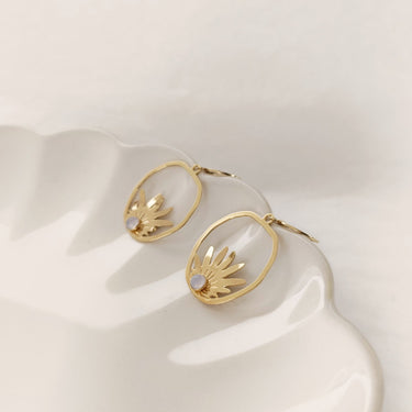 Rosette earrings - mother-of-pearl