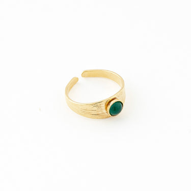 Mini Coppélia Ring - Green Agate