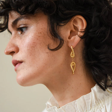 Boucles Hiro doubles - argent
