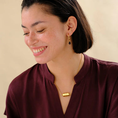 Boucles Admiring doré - Grenat