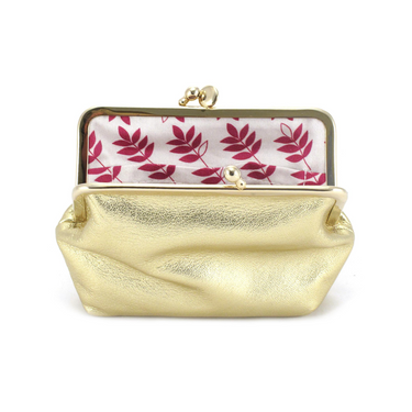 Clip purse - Metallic gold