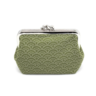 Porte-monnaie à clips - Vague olive