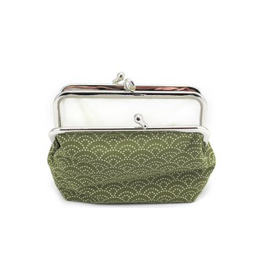 Porte-monnaie à clips - Vague olive