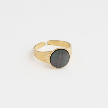 Ginko Ring - Gray Mother-of-Pearl