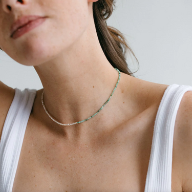 Emmie bi-color necklace - green