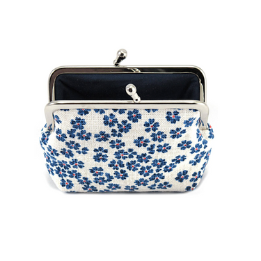 Petit porte-monnaie à clips - Sakura natur
