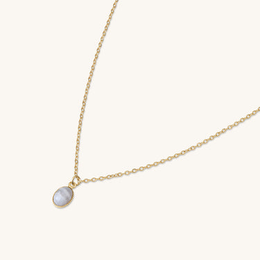 Medium Louise Necklace - Chalcedony Blue