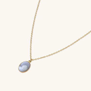 Collier Louise Grand - Bleu calcédoine