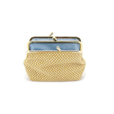 Porte-monnaie à clips - Shibori jaune