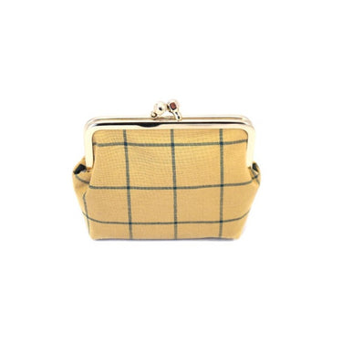 Small clip purse - Mustard square