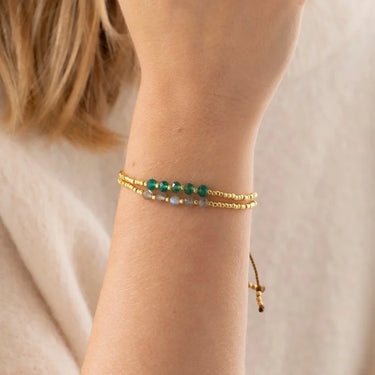 Bracelet Essential doré - Aventurine