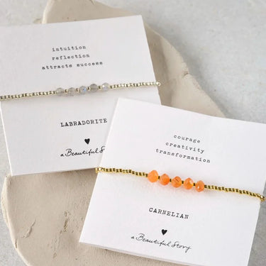 Bracelet Essential doré - Cornaline