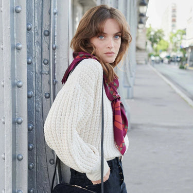 Foulard en soie - Last Call, pourpre