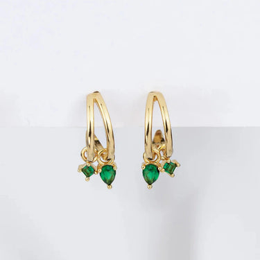 Boucles Gia - doré et vert