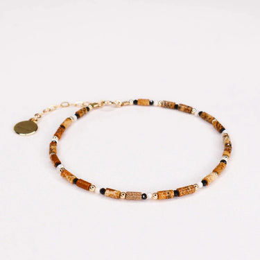 Bracelet Oudis doré - marron