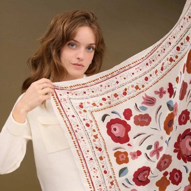 Balkan silk scarf - Cream