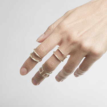 Bague Ridge Stack - argent