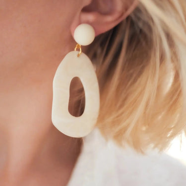 Boucles Luz - beige et marbre