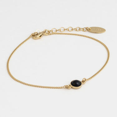 Bracelet Nymphéa - agate noir