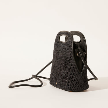 Sac Mini Léna - raphia noir