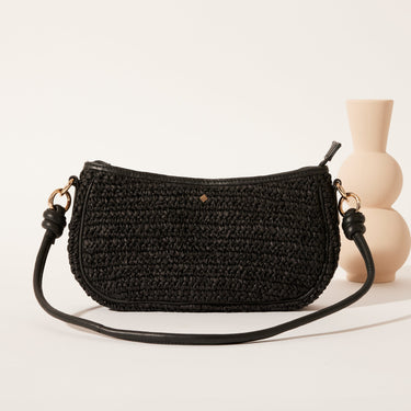 Sac Scarlett - Raphia noir