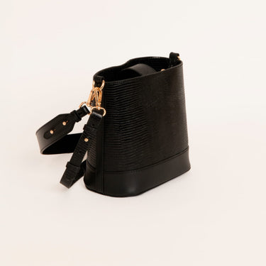 Sac petit Marlon - noir lézard