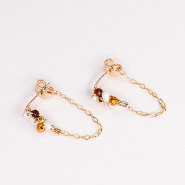 Boucles Ravia rouges - doré
