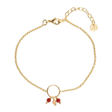 Bracelet Careful doré - Cornaline Citrine