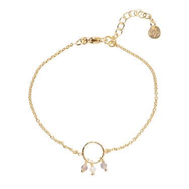 Bracelet Careful doré - Pierre de lune Labradorite