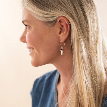 Ear cuff argenté - Lapiz lazuli