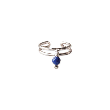 Ear cuff argenté - Lapiz lazuli