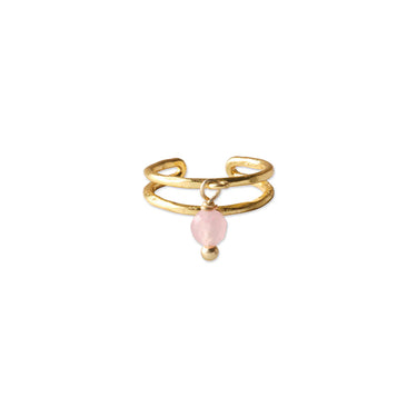 Ear cuff doré - Quartz rose