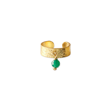 Ear cuff Relief doré - Aventurine