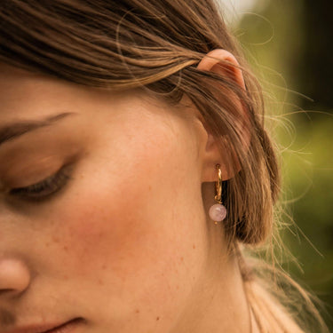 Little Jodie hoop earrings - magnesite blue