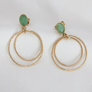 Boucles Elena petites - aventurine