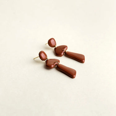 Boucles d'oreilles Luna - Rouge obscur