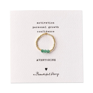 Bague Clarity doré - Aventurine