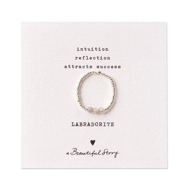 Bague Clarity argenté - Labradorite