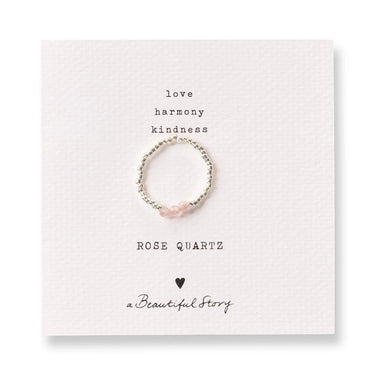Bague Clarity argenté - Quartz rose