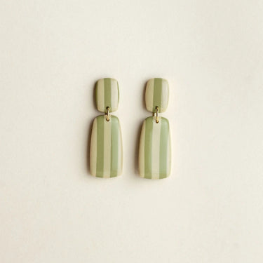 Boucles d'oreilles Julia - Sauge / Sable
