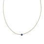 Collier Flora argenté - lapis lazuli