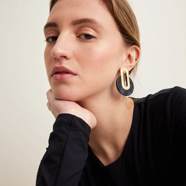 Erin earrings - blue scales