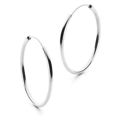 Hoops L earrings - silver