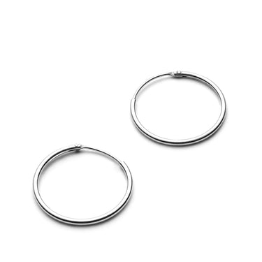 Hoops S earrings - silver
