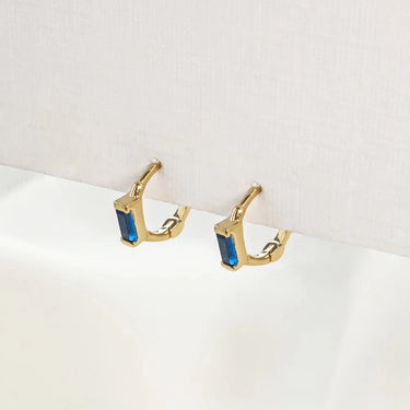 Ryan hoop earrings - blue gold