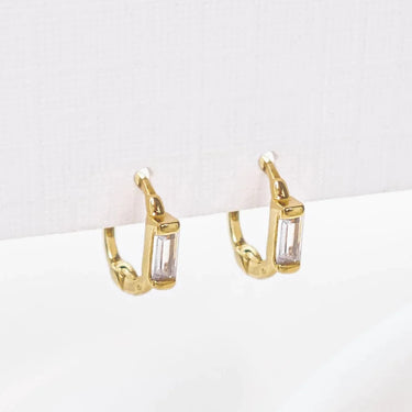 Ryan hoop earrings - crystal gold
