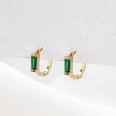 Ryan hoop earrings - green gold